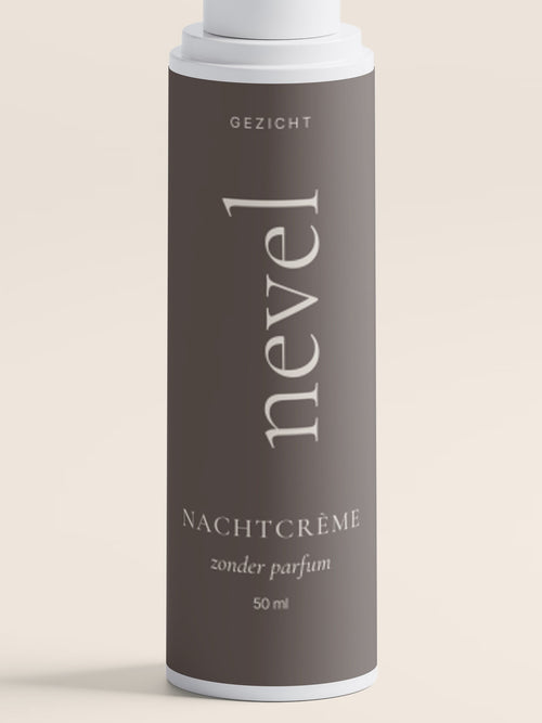Etiket van de Nevel nachtcrème: nachtcrème, zonder parfum, 50 ml